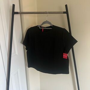 Spanx Lg Perfect Funnel Top - Charcoal Heathered Gray